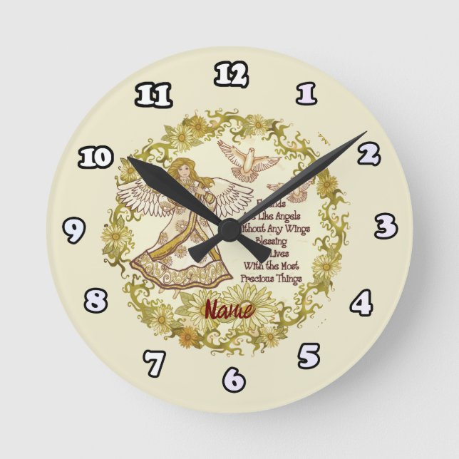 Reloj Redondo Mediano Ángel amigo (Anverso)