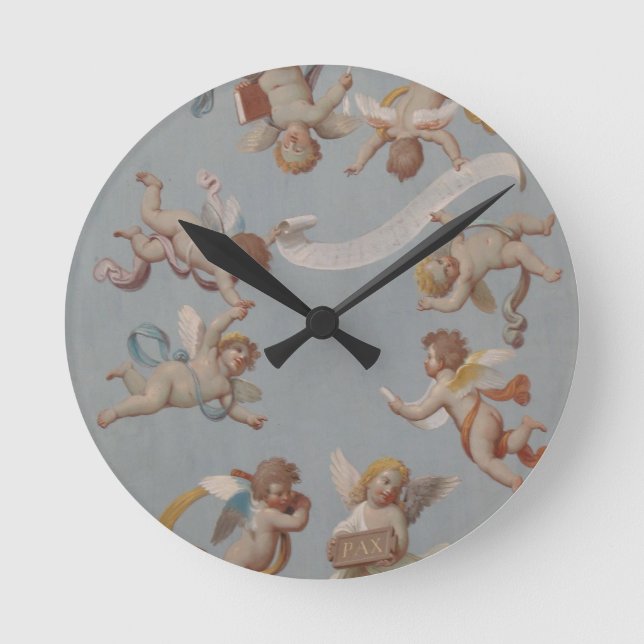 Reloj Redondo Mediano Angel Cherubs Whimsical Renaissance (Anverso)
