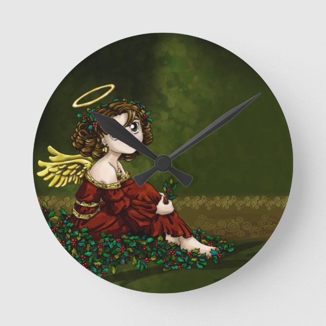 Reloj Redondo Mediano Ángel del acebo (Anverso)