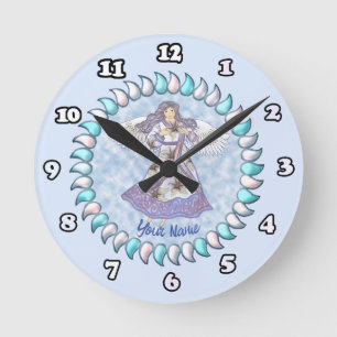 Reloj Redondo Mediano ángel lirio