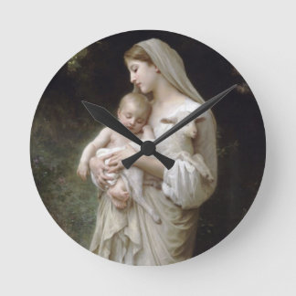 Reloj Redondo Mediano Ángel y bebé Jesús