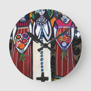 Reloj Redondo Mediano Ángeles mexicanos