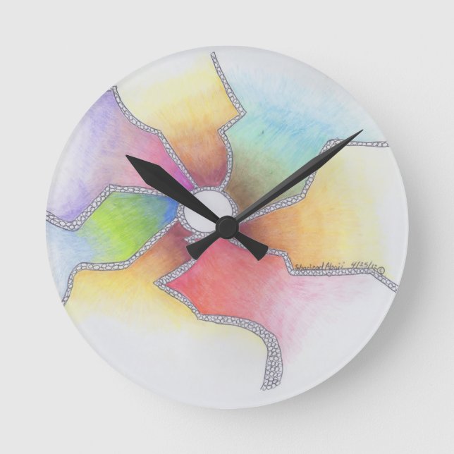 Reloj Redondo Mediano Angelic Shatter (Anverso)
