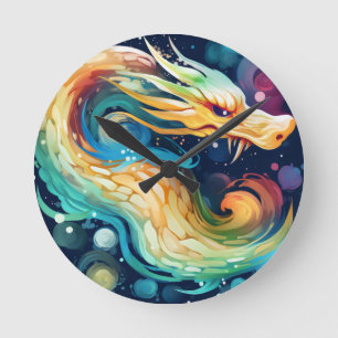 Reloj Redondo Mediano Animal de Sueño de Dragón de Fantasía 2