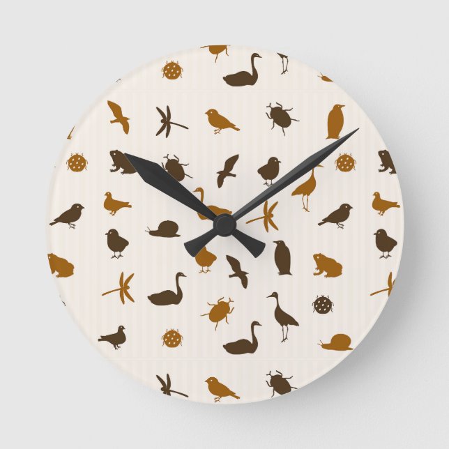 Reloj Redondo Mediano Animal pattern 2 (Anverso)