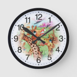Reloj Redondo Mediano Animales felices