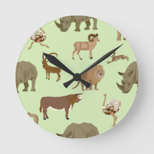 Reloj Redondo Mediano Animales salvajes