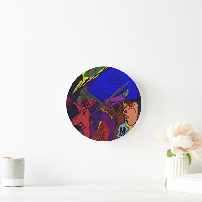 Reloj Redondo Mediano Animation Collage  (Hogar)