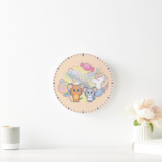 Reloj Redondo Mediano Anime Magical Candyland con Jerry y Tuffy (Hogar)