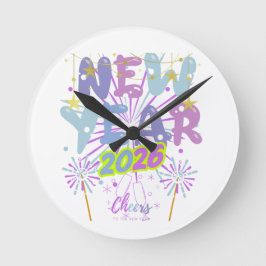 Reloj Redondo Mediano año nuevo