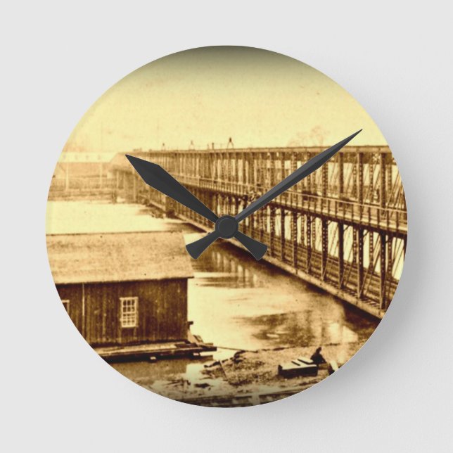 Reloj Redondo Mediano Antigüedad del puente Portland 1890 (Anverso)