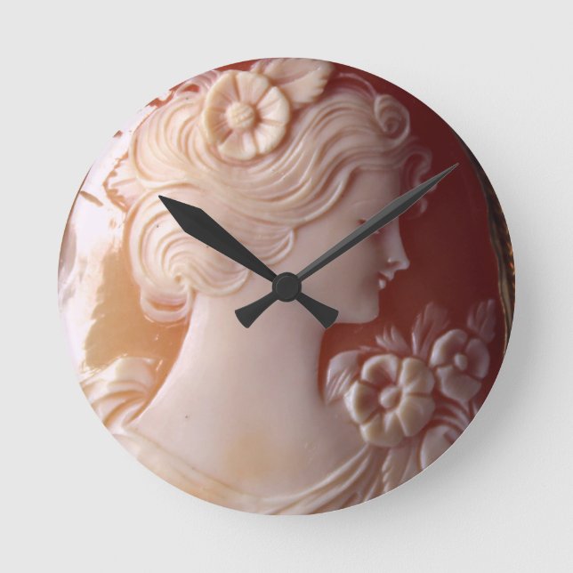 Reloj Redondo Mediano Antiguo Cameo (Anverso)