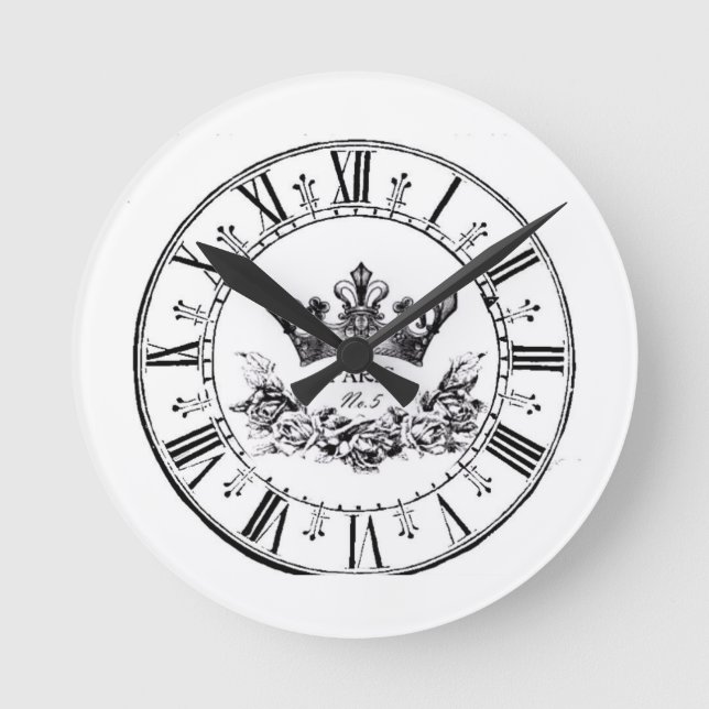 Reloj Redondo Mediano Antiguo París de época antigua (Anverso)