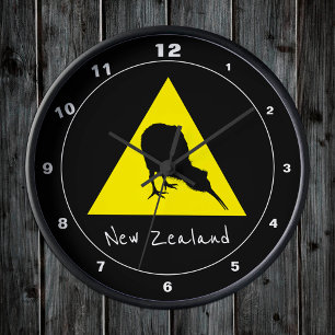 Reloj Redondo Mediano Aotearoa & Kiwi Bird, Nocturnal New Zealand travel