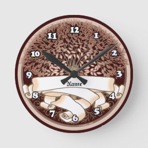 Reloj Redondo Mediano Apellido del árbol genealógico
