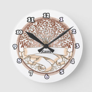 Reloj Redondo Mediano Apellido del árbol genealógico