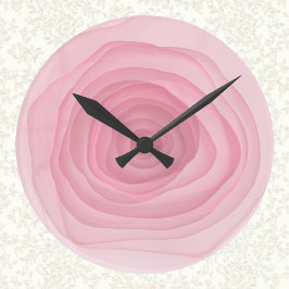 Reloj Redondo Mediano Apenas Rosa de pintura con ácido rosado en rosa su