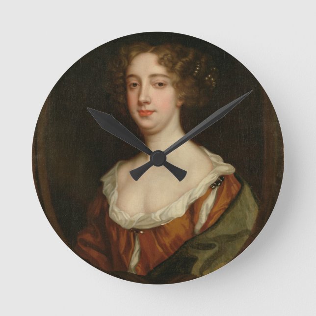 Reloj Redondo Mediano Aphra Behn (1640-89) (aceite en lona) (Anverso)