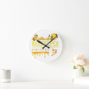 Reloj Redondo Mediano Apicultor – Si corro, tú corres – Abeja – Apicultu