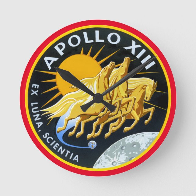 Reloj Redondo Mediano Apolo 13-insignia (Anverso)