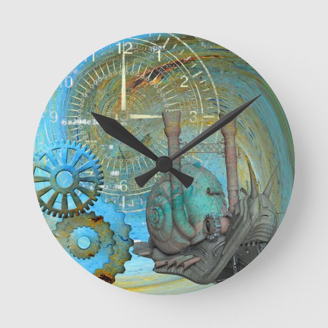 Reloj Redondo Mediano Aqua Steam Snail Traveller (Anverso)