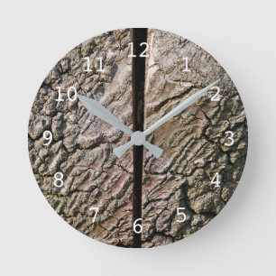 Reloj Redondo Mediano Árbol con corte central