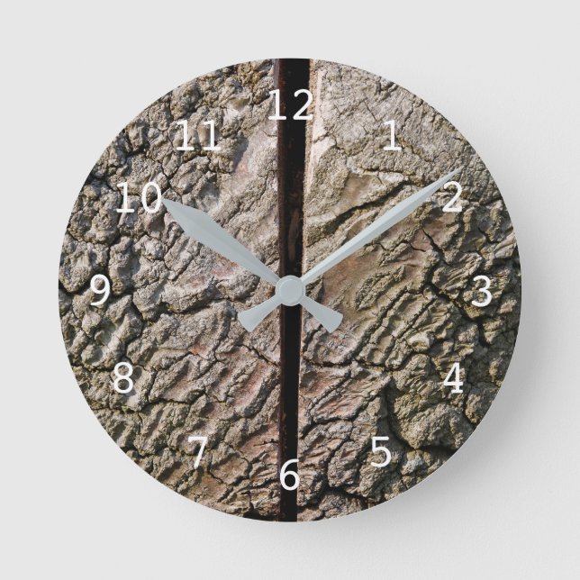 Reloj Redondo Mediano Árbol con corte central (Anverso)