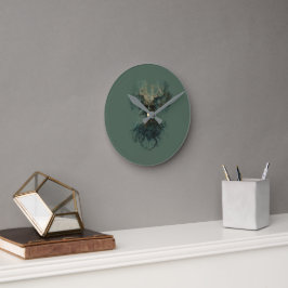 Reloj Redondo Mediano Árbol de cráneos surreal naturaleza oscura