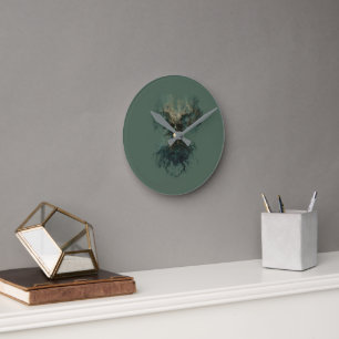 Reloj Redondo Mediano Árbol de cráneos surreal naturaleza oscura