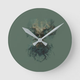 Reloj Redondo Mediano Árbol de cráneos surreal naturaleza oscura