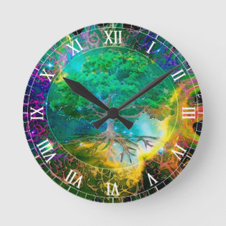 Reloj Redondo Mediano Árbol de la salud y la vitalidad
