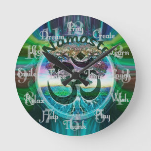 Reloj Redondo Mediano Árbol de la vida Namaste