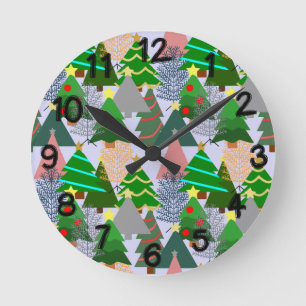 Reloj Redondo Mediano ¡Árbol de Navidad!