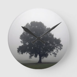 Reloj Redondo Mediano Árbol de niebla