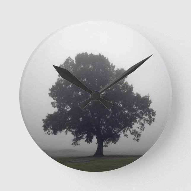 Reloj Redondo Mediano Árbol de niebla (Anverso)
