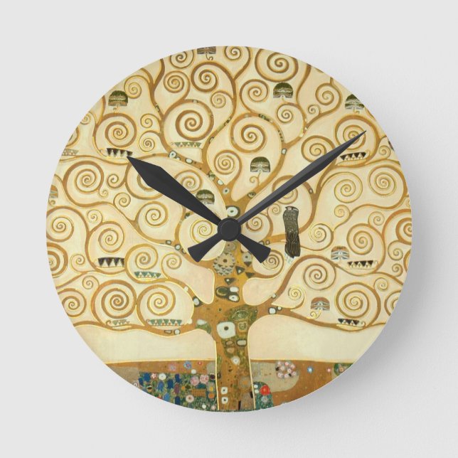 Reloj Redondo Mediano Árbol de vida por Gustav Klimt (Anverso)