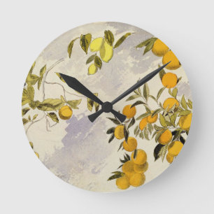Reloj Redondo Mediano Árboles anaranjados, 1863 (w/c, pluma y tinta