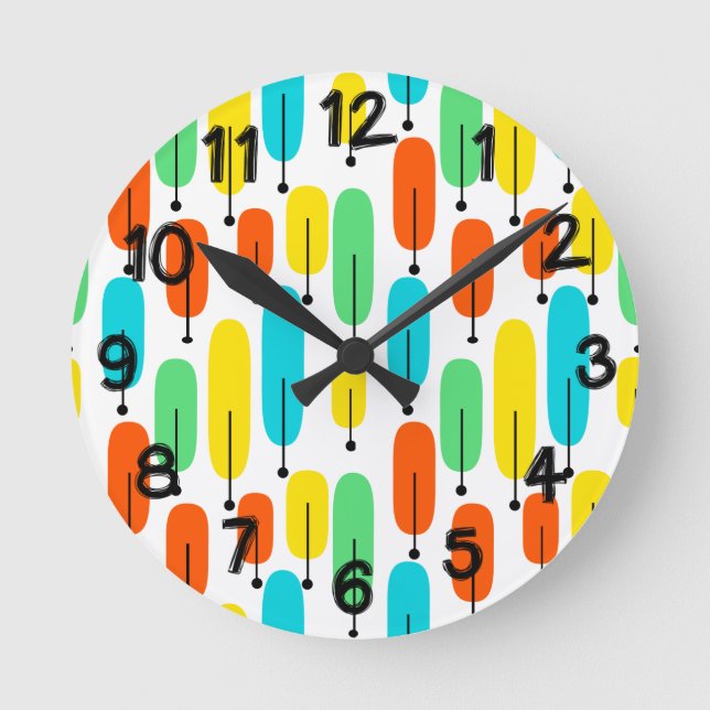 Reloj Redondo Mediano Árboles atómicos (Anverso)