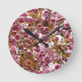 Reloj Redondo Mediano Árboles de cerezo japoneses