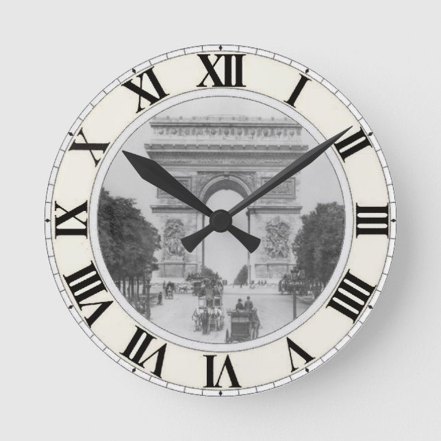 Reloj Redondo Mediano Arc de triomphe Wall Clock (Anverso)