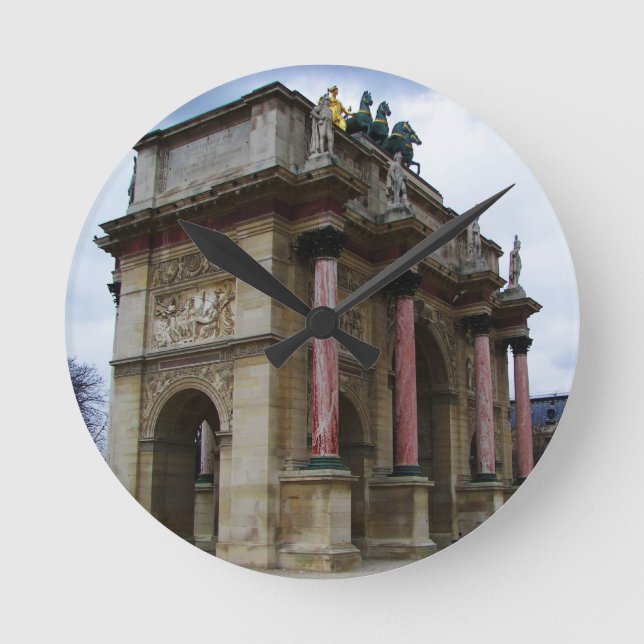 Reloj Redondo Mediano Arco de Triunfo de Carrousel. (Anverso)