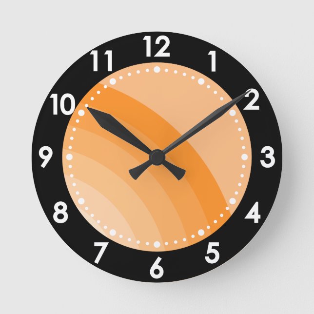 Reloj Redondo Mediano Arcoíris Retro Sunburst (Anverso)