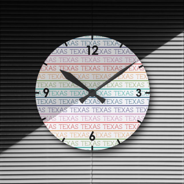 Reloj Redondo Mediano Arcoiris Texas, Texas (Subido por el creador)