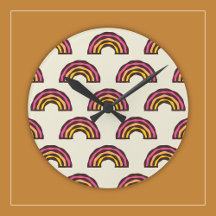 Arcos de lluvia retro en los viejos colores de los