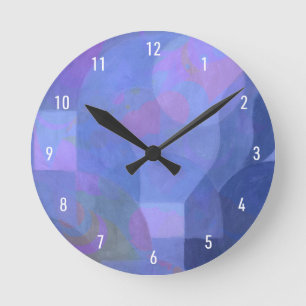 Reloj Redondo Mediano Arcos Medianoche - Geometría abstracta índigo