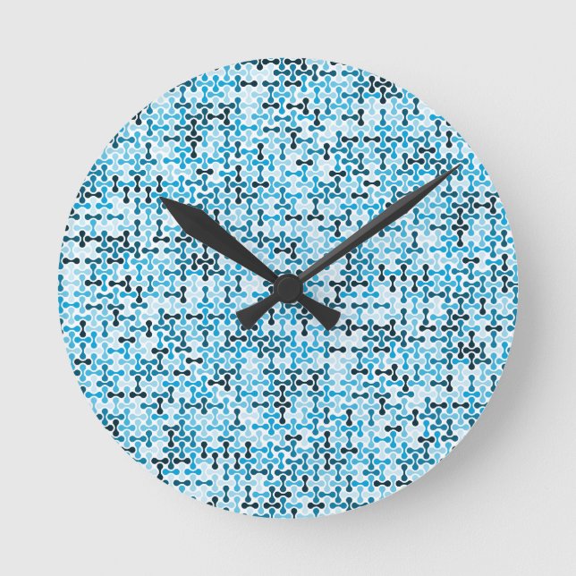 Reloj Redondo Mediano Arctic Flow – Ritmo Azul (Anverso)