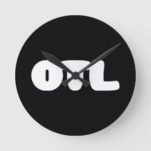 Reloj Redondo Mediano Argot del coreano del ~ del Emoticon de OTL