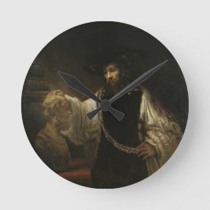 Reloj Redondo Mediano Aristóteles (384-322 A.C.) con un busto del home