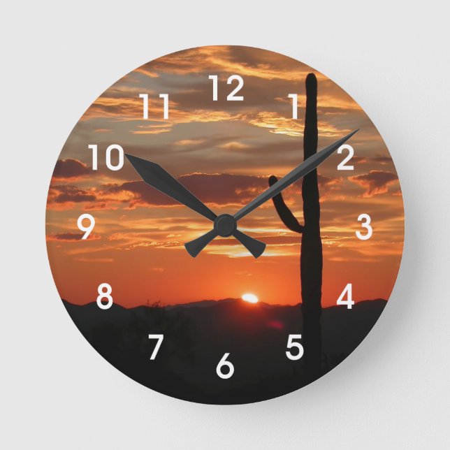 Reloj Redondo Mediano Arizona Sunset (Anverso)