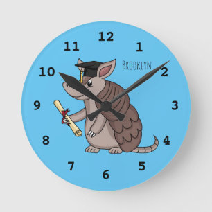 Reloj Redondo Mediano Armadillo cúbico con personalizado de tapón de gra